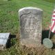 Julia Morr and John Jacob Meyer headstones (by flag)