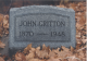 Gritton, John headstone