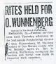 Obituary of Otto Henry Wunnenberg